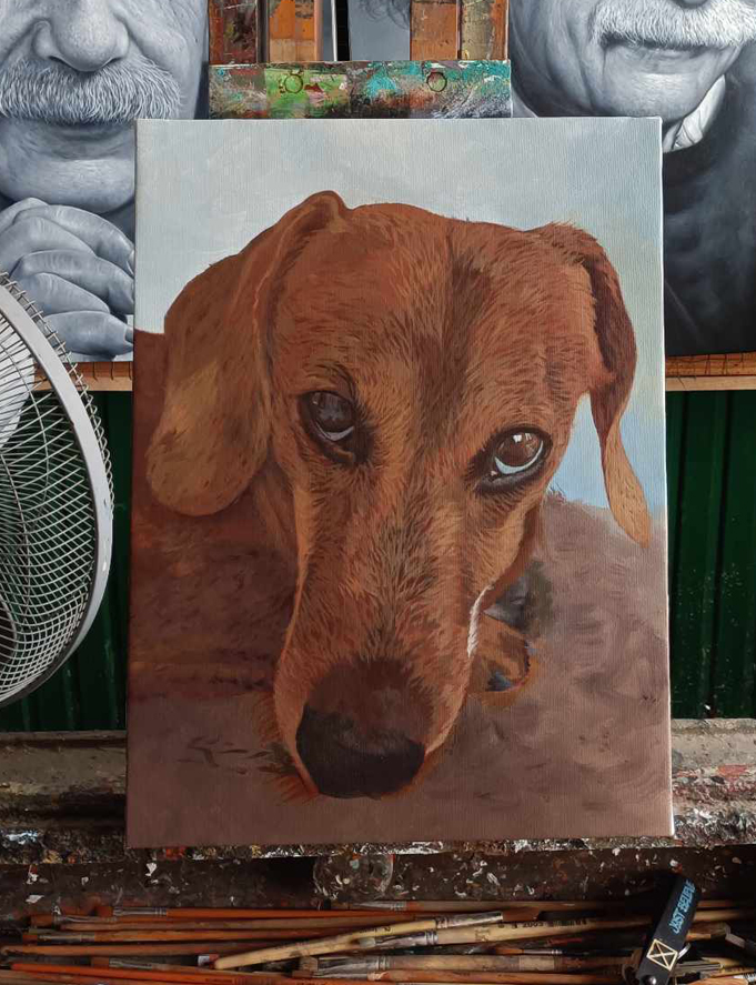 Custom Dog Painting Step 3
