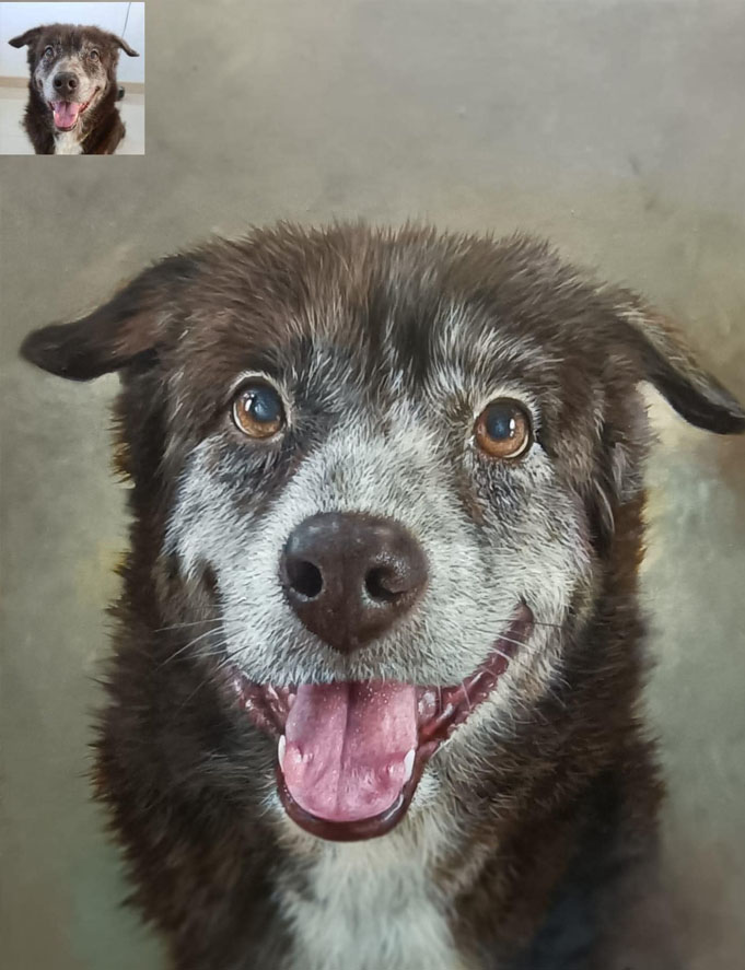Painting of a dog